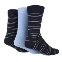 TORE Totally Recycled Men's Stripe Crew Socks 3pk - Navy 7-12