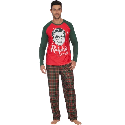 Christmas Story Mens Ralphie Plaid Pajama Set