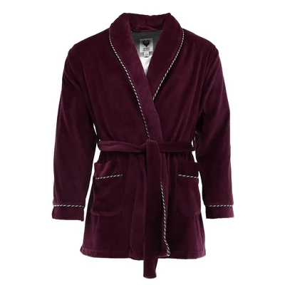 Ascentix Men's Velour Smoking Jacket With Satin Lining - Image 5