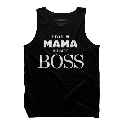 Men's Design By Humans They Call Me Mama But I'm The Boss By Shirz Tank Top - Image 2