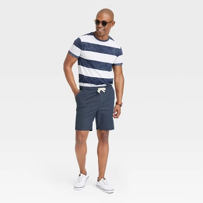 Men's 8" Everyday Relaxed Fit Pull-On Shorts - Goodfellow & Co™ Navy Blue - Image 2