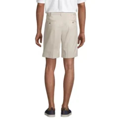 Lands' End Men's Comfort Waist Pleated 9" No Iron Chino Shorts