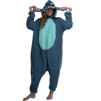 Disney Lilo & Stitch Unisex Adult Stitch Kigurumi Cosplay Costume Fleece Union Suit - Image 2