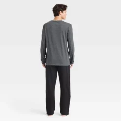 Hanes Premium Men's Striped Long Sleeve Pajama Set