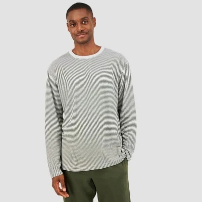 Hanes Premium Men's Striped Long Sleeve Pajama Set - Image 2
