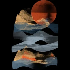 Men's Design By Humans Descending Down The Mountain By NDTank Tank Top