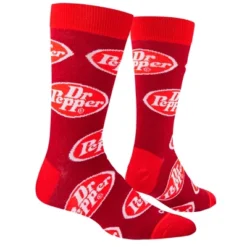 Cool Socks, Dr. Pepper Fun Retro Print Novelty Gift Socks For Men & Women Sizes