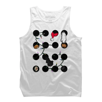 Men's Design By Humans Christmas Cats In A Box By Betobtz Tank Top - Image 3