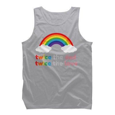 Design By Humans Rainbow Twice The Dad & Love By Tank Top - Image 8