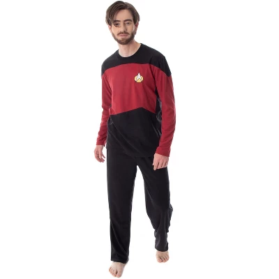 Star Trek Next Generation Men's Picard Uniform Costume Sleepwear Pajama Set - Image 4