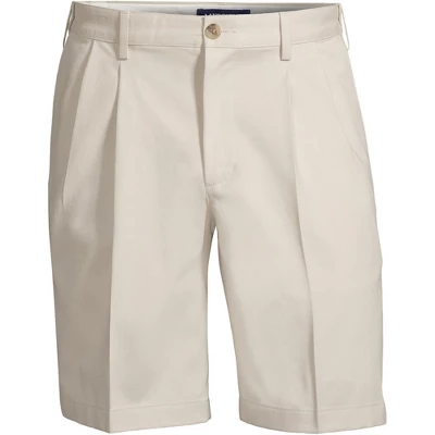 Lands' End Men's Comfort Waist Pleated 9" No Iron Chino Shorts - Image 2