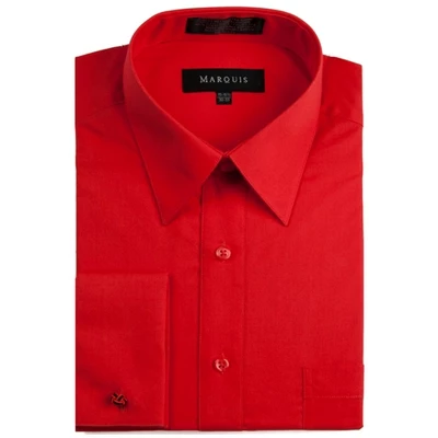 Marquis Men's Regular Fit French Cuff Dress Shirt - Cufflinks Included - Image 5