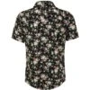 Lars Amadeus Men's Summer Floral Printed Short Sleeves Button Down Beach Hawaiian Shirt