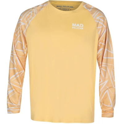 Mad Pelican Swirl On Edges Sun Kicker Raglan UV Long Sleeve T-Shirt - Sunburst - Image 4