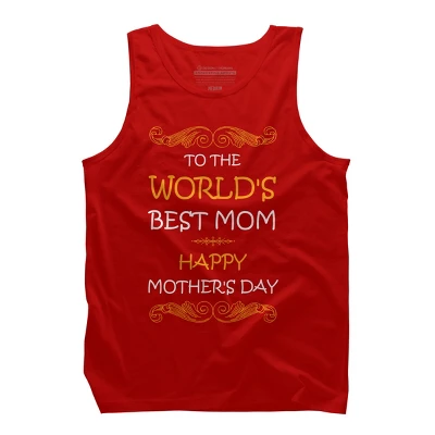 Men's Design By Humans Happy Mother's Day World's Best Mom By Tmsarts Tank Top - Image 4