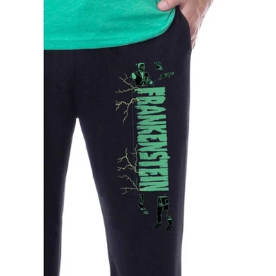 Universal Monsters Mens' Frankenstein Character Halloween Sleep Pajama Set Multicolored - Image 2