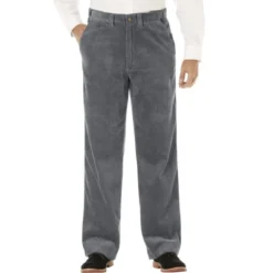 KingSize Men's Big & Tall Six-Wale Corduroy Plain Front Pants