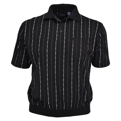 Falcon Bay Men's Short Sleeve Banded Bottom Sport Shirt | Black - Image 4