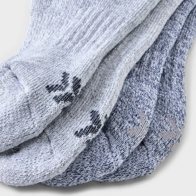 Men's Striped Marl Short Boot Socks - All In Motion™ Navy Blue/Gray 6-12 - Image 2