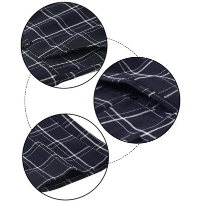 Lars Amadeus Men's Dress Plaid Pants Slim Fit Flat Front Check Chino Pants Trousers - Image 5