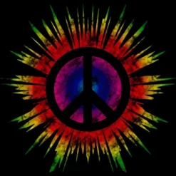 Men's Design By Humans Tie Dye Peace Sign By Mel00 Tank Top