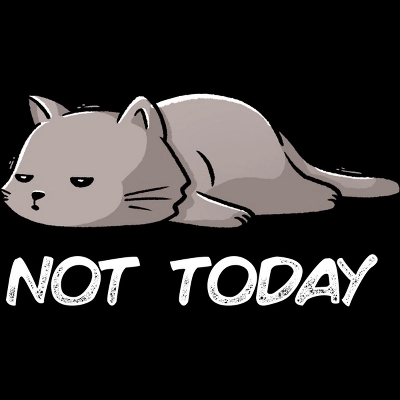 Men's Design By Humans Not Today Cat By EduEly Tank Top
