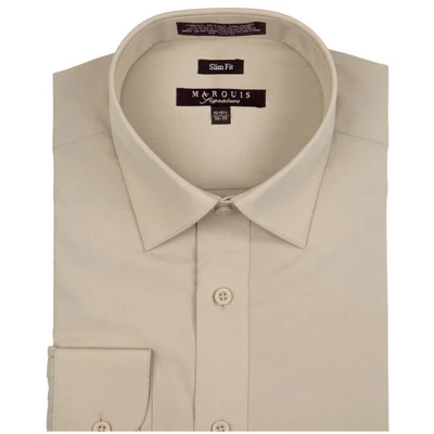 Marquis Men's Long Sleeve Slim Fit Dress Shirt - Image 19