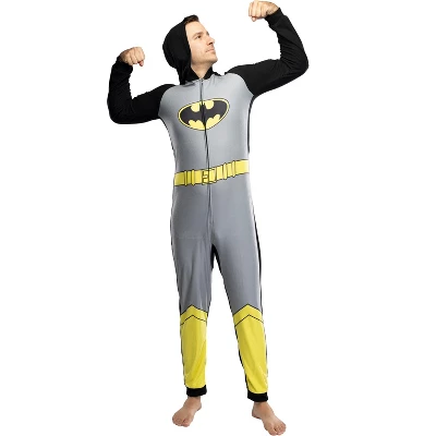 DC Comics Mens' Superhero Character Hooded Union Suit Footless Pajamas Costume - Image 5