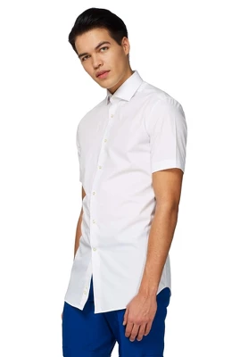 OppoSuits Men's Shirt - Short Sleeve Shirt White Knight - White - Image 2