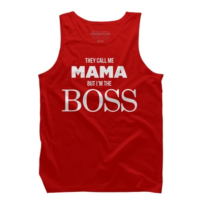 Men's Design By Humans They Call Me Mama But I'm The Boss By Shirz Tank Top - Image 4