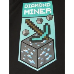 Minecraft Diamond Miner Men's Black Sleep Pajama Pants