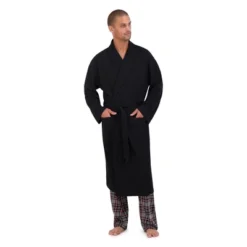 Hanes Premium Men's Solid Waffle Robe - One Size Fits Most