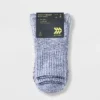 Men's Striped Marl Short Boot Socks - All In Motion™ Navy Blue/Gray 6-12