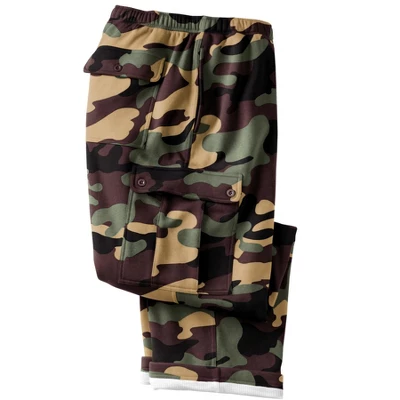 KingSize Men's Big & Tall Thermal Waffle-Lined Cargo Pants - Image 5