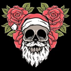 Men's Design By Humans Christmas With Flowers Illustration By Rukurustudio Tank Top