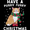 Men's Design By Humans Have A Purry Furry Christmas Cat By Freshoutlook Tank Top