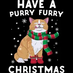 Men's Design By Humans Have A Purry Furry Christmas Cat By Freshoutlook Tank Top