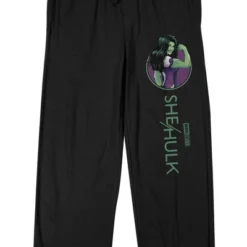 She-Hulk Disney+ Jennifer Walters Power Circle Men's Black Sleep Pajama Pants