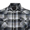 Falcon Bay Mens Big And Tall Yarn Dyed Snap Front Western Flannel Shirt