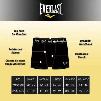 Everlast Value Pack 6pcs Mens Cotton Boxer Briefs Breathable Tagless Stretch Underwear For Men - Image 4