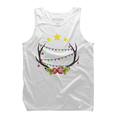 Men's Design By Humans Christmas Deer By Reivchan Tank Top - Image 6