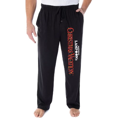 National Lampoon's Christmas Vacation Men's Movie Logo Loungewear Pajama Pants Black - Image 3