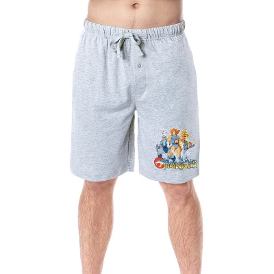 ThunderCats 1985 Mens' Classic TV Show Characters Sleep Pajama Shorts Grey - Image 3