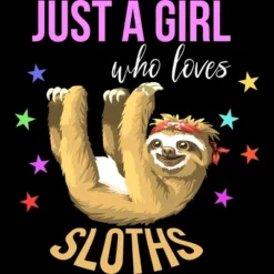 Men's Design By Humans Just A Girl Who Loves Sloths By Stellaandgrace Tank Top