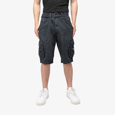 X RAY Men's Belted 12.5" Inseam Knee Length Cargo Shorts - Image 11