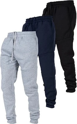 Ultra Performance Mens 3 Pack Fleece Active Tech Joggers | Active Bottoms With Zipper Pockets 3pk - Image 11