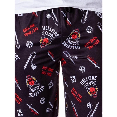 Stranger Things Men's Hellfire Club Roll For Your Life Lounge Pajama Pants - Image 2