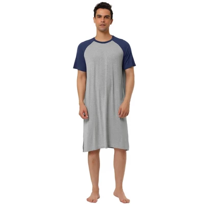 Lars Amadeus Men's Comfy Lounge Soft Pajamas Loose Short Sleeves Sleep Nightgown Nightwear - Image 9