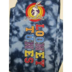 Looney Tunes Rainbow Logo Adult Blue Tie Dye Pajama Pants