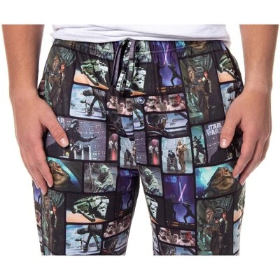 Star Wars Mens' Movie Film Classic Character Scenes Sleep Pajama Pants Multicolored - Image 2